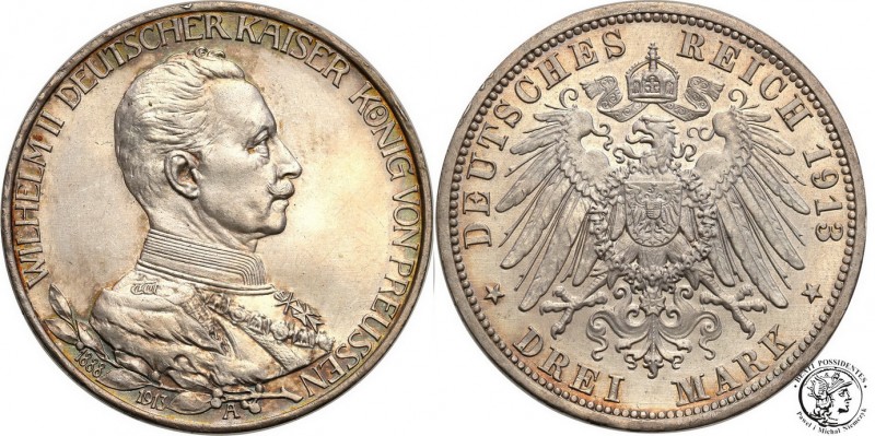 Germany
WORLD COINS

Germany, Prussia. 3 Mark 1913 A, Berlin 

Bardzo ładny...