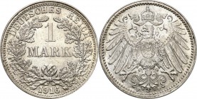 Germany
WORLD COINS

Germany, Prussia. 1 Mark 1916 F, Stuttgart 

Rzadki rocznik. Piękny stan zachowania.Jaeger 17

Details: 5,55 g Ag 
Condit...