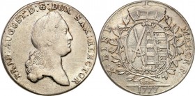 Germany
WORLD COINS

Germany, Sachsen. Friedrich August III (1763-1806). Taler (Thaler) 1777 EDC, Dresden 

Dużo świeżości i połysku menniczego.D...