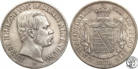 Germany
WORLD COINS

Germany, Sachsen - Altenburg. Ernest. Taler (Thaler) 1869 B, Hanower 

Rzadki talar. Nakład 22.200 sztukPatyna, przyzwoicie ...