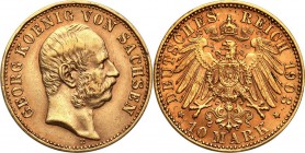Germany
WORLD COINS

Germany, Sachsen. 10 Mark 1903 E, Muldenhütten 

Rzadka 10-ciomarkówka.Bardzo ładny, świeży egzemplarz. Minimalne przetarcie...
