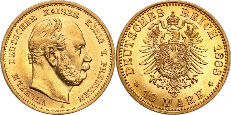 Germany
WORLD COINS

Germany. Wilhelm I (1861-1888). 10 Mark 1888 A, Berlin ...