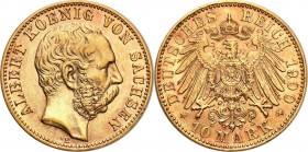 Germany
WORLD COINS

Germany, Sachsen. Albert (1873-1902). 10 Mark 1900 E, Muldenhutten 

Połysk, delikatna czerwona patyna. Jaeger 263; Friedber...