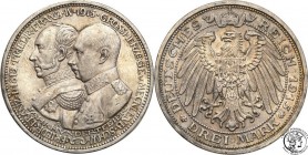 Germany
WORLD COINS

Germany, Mecklenburg-Schwein. 3 Mark 1915 A, Berlin 

Moneta wybita na 100 lecie powstania Wielkiego Księstwa Meklemburgii i...