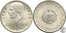 Germany
WORLD COINS

Germany, Weimar. 3 Mark 1929 J, Lessing 

Bardzo ładny egzemplarz.AKS 82; Jaeger 335

Details: 15,00 g Ag 
Condition: 2+ ...