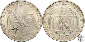 Germany
WORLD COINS

Germany, Weimar. 3 Mark 1929 A, Waldeck 

 Piękny, menniczy egzemplarz. Rzadsza moneta w takim staniezachowania.Weege 38;AKS...