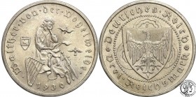 Germany
WORLD COINS

Germany, Weimar. 3 Mark 1930 J, Vogelweide 

Piękny egzemplarz, delikatna patyna.

Details: 15,00 g Ag 
Condition: 1/1- (...