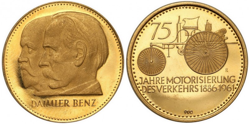 Germany
WORLD COINS

Germany, Medal wagi Ducat (Dukaten)a Daimler Benz - 75 l...