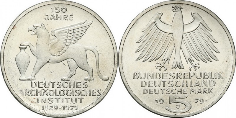 Germany
WORLD COINS

Germany, RFN. 5 Mark 1979 J, Hamburg, 150-lecie założeni...