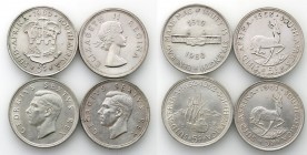 South Africa
WORLD COINS

RPA. 5 shillings 1951-1960, set 4 pieces 

Daty: 1951, 1952, 1953, 1960.Bardzo ładnie zachowane.

Details: 28,28 g Ag...