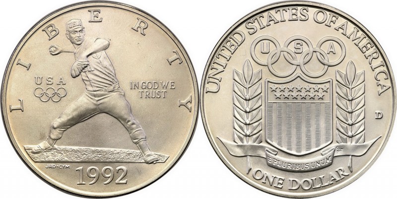 USA
WORLD COINS

USA. Dollar 1992, D Olympic Games - Albertville 

Menniczy...