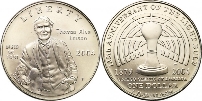 USA
WORLD COINS

USA. Dollar 2004 P, Edison 

Menniczyegzemplarz. 

Detai...