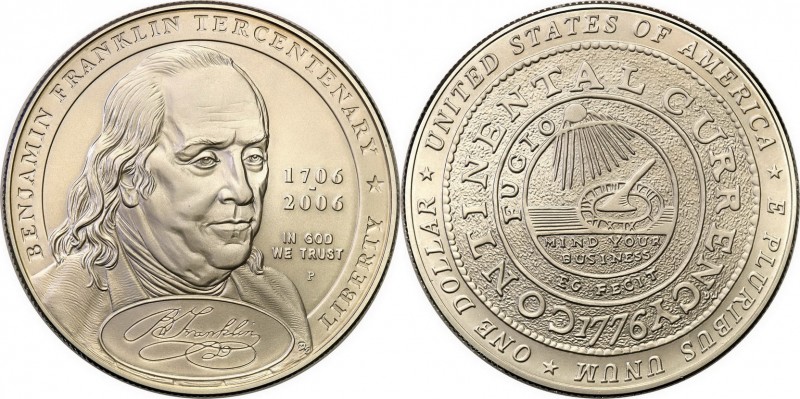 USA
WORLD COINS

USA. Dollar 2006 P, B. Franklin 

Menniczy egzemplarz. 
...