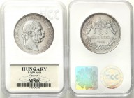 Hungary
WORLD COINS

Hungary. 5 koron (korun) 1908 KB, Kremnica 

Moneta w slabie GCN z notą MS60Drobne ruski w tle.Herinek 777; Davenport 123
...