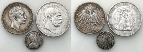 Hungary
WORLD COINS

Europa. set 3 coins, srebro 

Węgry, 5 koron 1907 KB, Kremnica - 40-lecie koronacji Franciszka Józefa I, Davenport 124Niemcy...
