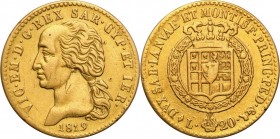 Italy
WORLD COINS

Italien, Sardynia. 20 Lire 1819, Torino 

Ładny egzemplarz. Rzadszy typ monety.Friedberg 1128

Details: 6,34 g Au 900 
Cond...