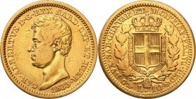 Italy
WORLD COINS

Italien, Sardynia. Carlo Alberto (1831-1849). 10 Lire 1833, Genova - RARE 

Znacznie rzadszy nominał.Przyzwoicie zachowane det...