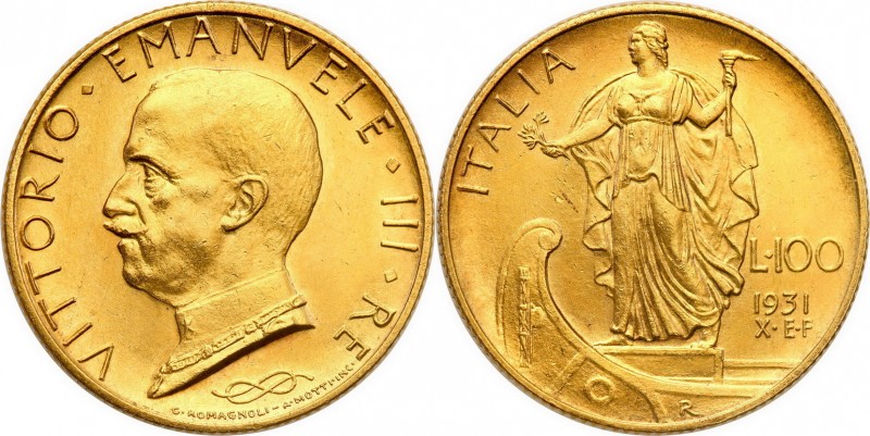Italy
WORLD COINS

Italien. 1 Vittorio Emanuele III (1900-1946) 100 Lire 1931...