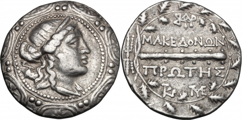 Continental Greece. Macedon. Under roman rule. AR Tetradrachm, after 168 BC. D/ ...