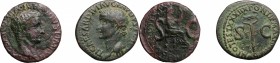 Tiberius (14-37 AD). Multiple lot of two (2) unclassified AE Asses. AE. About VF:VF.