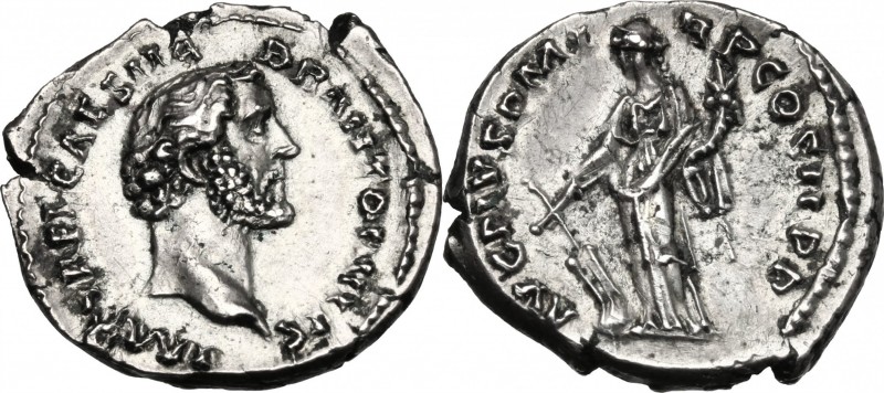 Antoninus Pius (138-161). AR Denarius, 139 AD. D/ IMP T AEL CAES HADR ANTONINVS....