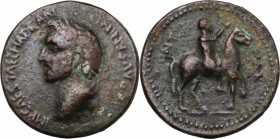 Antoninus Pius (138-161). AE Fantasy Medal, XVIII-XIX sec. D/ IMP CAES T AEL HADR ANTONINVS AVG. Bare head left. R/ PONT MAX. The Emperor on horse rig...