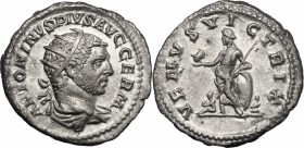 Caracalla (198-217). AR Antoninianus, 215-217 AD. D/ ANTONINVS PIVS AVG GERM. Radiate, draped and cuirassed bust right. R/ VENVS VICTRIX. Venus Victri...