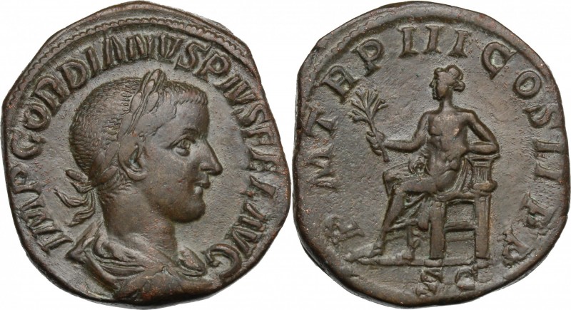 Gordian III (238-244 ). AE Sestertius, 4th issue. D/ IMP GORDIANVS PIVS FEL AVG....