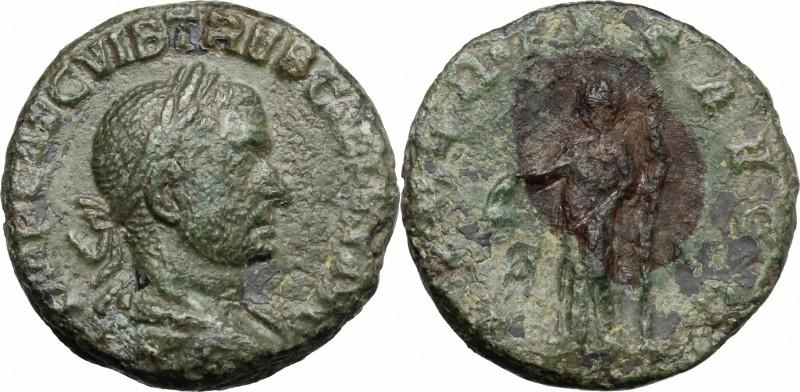 Trebonianus Gallus (251-253). AE As, Rome mint. D/ IMP CAE C VIB TREB GALLVS AVG...