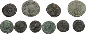 Roman Empire. Constantine I and his sons. Multiple lot of five (5) unclassified AE Folles. AE. Good VF:VF.