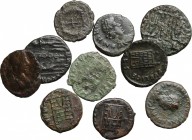 Roman Empire. Multiple lot of ten (10) unclassified AE Denominations, mostly of 4th century. AE. F:VF.