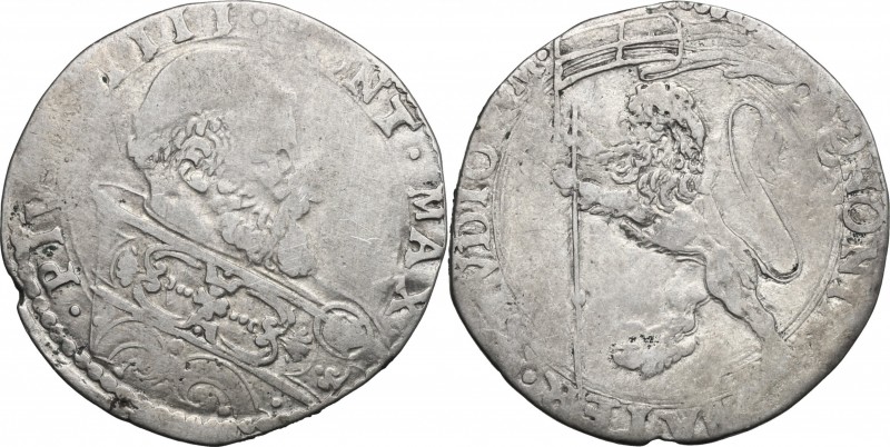 Bologna. Pio IV (1559-1565), Gian Angelo de' Medici. Bianco. CNI 15. M 70. Berm....