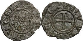 Casole. Ranuccio Allegretti (1320-1348), Vescovo di Volterra. Denaro piccolo o piccolo. CNI 1/9. MIR 32. MI. g. 0.50 mm. 14.00 R. BB.