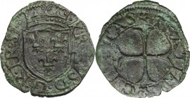 Chieti. Carlo VIII re di Francia (1495). Cavallo. CNI 7/14. D'Andrea-Andreani p.310-311. MIR 416. MI. g. 1.77 mm. 18.50 Bella patina verde. SPL.