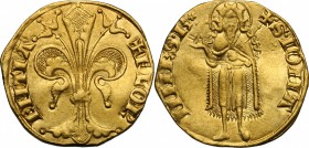 Firenze. Repubblica (Sec. XIII-1532). Fiorino, 1267-1303, maestro di zecca sconosciuto. CNI 649. Bern. II, 147/149. MIR 4/12. AU. g. 3.51 mm. 20.00 R....