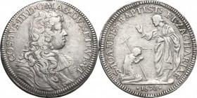 Firenze. Cosimo III de' Medici (1670-1723). Mezza piastra 1676. CNI tav. XXVI, 18. Gal. XV, 1. MIR 331. AG. g. 15.27 mm. 38.00 RR. Minima traccia di a...