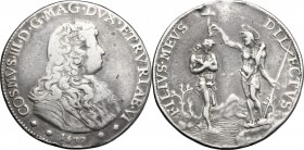 Firenze. Cosimo III de' Medici (1670-1723). Piastra 1677. CNI 36/40. Gal. VII, 5/9. Di Giulio 116. MIR 326/4. AG. g. 30.23 mm. 42.50 MB+/qBB.