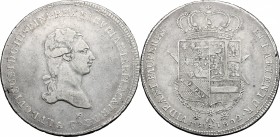 Firenze. Ludovico I di Borbone (1801-1803). Francescone 1802. Sigle L.S. (Luigi Siries, incisore) e unicorno (Francesco Grobert zecchiere). CNI 5. Gal...