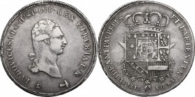 Firenze. Ludovico I di Borbone (1801-1803). Francescone 1803. Sigle L.S. (Luigi Siries, incisore) e martello (Giovanni Fabbroni zecchiere). CNI 11/16....