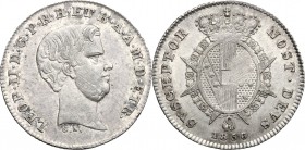 Firenze. Leopoldo II di Lorena (1824-1859). Mezzo paolo 1856 G N (Giuseppe Niderost, incisore). CNI 110. Gal XVII, 2. MIR 459/2. AG. g. 1.30 mm. 18.00...