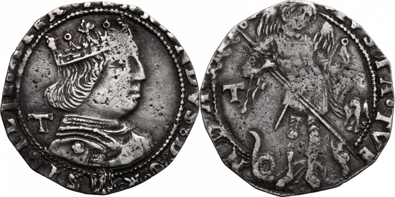 L'Aquila. Ferdinando I d'Aragona (1458-1494). Coronato. CNI 2/18 e 39/41. D'Andr...