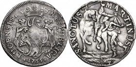 Lucca. Repubblica (1369-1799). Scudo 1756. CNI 839/40. MIR 237/16. AG. g. 25.58 mm. 41.50 BB/BB+.