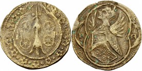 Padova. Da Carrara, signori (XIV-XV sec.). Tessera carrarese, XV secolo. Verci 6. Vanni n. 94, tav. 29. AE. g. 5.35 mm. 24.00 Bel BB.