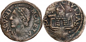 Ragusa. Monetazione anonima (1450-1612). Follaro. CNI tav. XXIX, 21. Barac 28, VII. MI. g. 0.98 mm. 18.00 BB+.