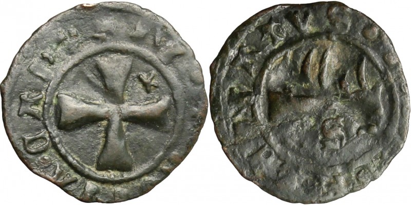 Roma. Senato Romano (1184-1439). Denaro provisino. CNI 382. M. 84. Berm. 155. MI...