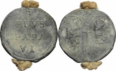 Roma. Pio VI (1775-1799), Giovanni Angelo Braschi. Bolla. Ser. 1379. PB. g. 65.56 mm. 43.50 qSPL.