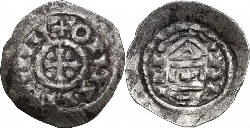 Venezia. Ottone II o III di Sassonia (973-1002). Denaro scodellato. CNI tav. II,...