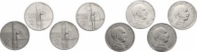 Vittorio Emanuele III (1900-1943). Lotto di quattro (4) monete da 2 lire: 1923, 1924, 1925, 1926. Pag. 741-744. Mont. 161-164. NI. BB-BB+.