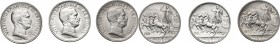 Vittorio Emanuele III (1900-1943). Lotto di tre (3) monete da 1 lira: 1915, 1916, 1917. Pag. 773-775. Mont 200-202. AG. SPL-qFDC.