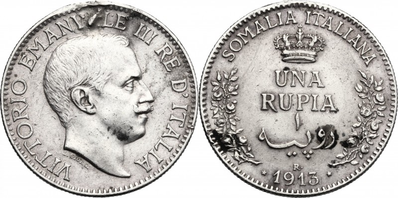 Somalia Italiana. Vittorio Emanuele III (1909-1925). Rupia 1913. Pag. 960. Mont....